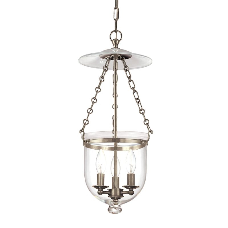 Hampton Pendant Glass Option 1, 10" - Historic Nickel