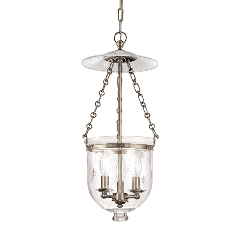 Hampton Pendant Glass Option 3, 10" - Historic Nickel