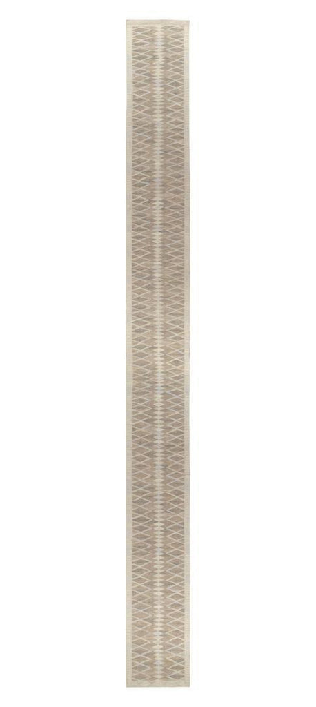 Scandinavian Oversized Runner With Beige And White Patterns