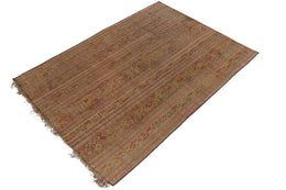 Vintage Moroccan Tuareg Mat With Geometric Patterns