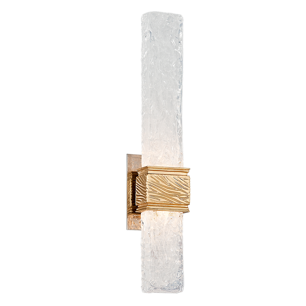 Freeze Wall Sconce - Gold Leaf W Polished Stainless