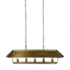 Germain Linear Chandelier - Raw Brass Steel