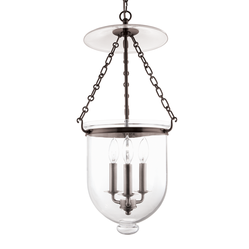 Hampton Pendant Glass Option 1, 12" - Old Bronze