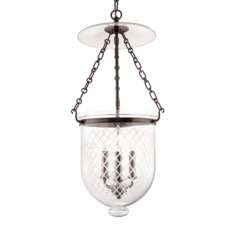 Hampton Pendant Glass Option 2, 12" - Old Bronze