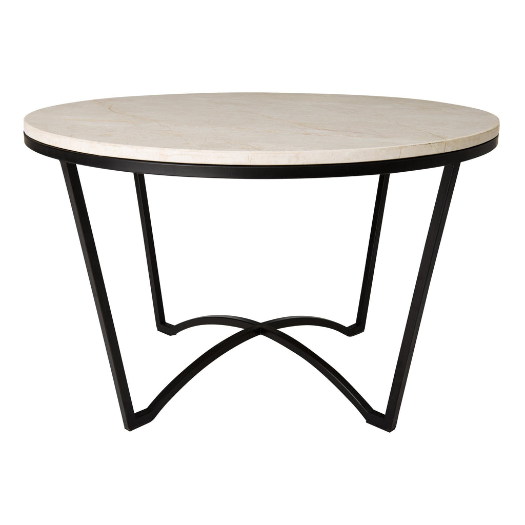 Stiletto Table, Black W/White Granite 30x19"H