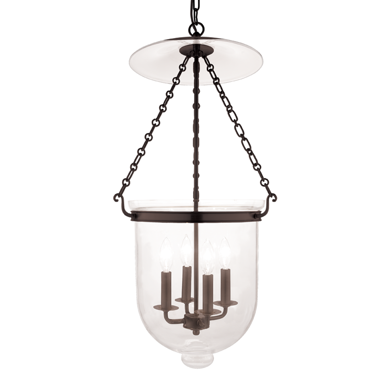 Hampton Pendant Glass Option 1, 14" - Old Bronze