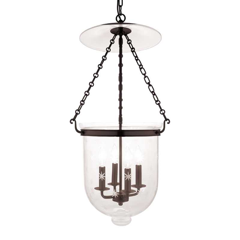 Hampton Pendant Glass Option 3, 14" - Old Bronze