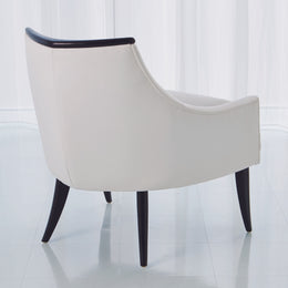 Boomerang Chair, White Leather