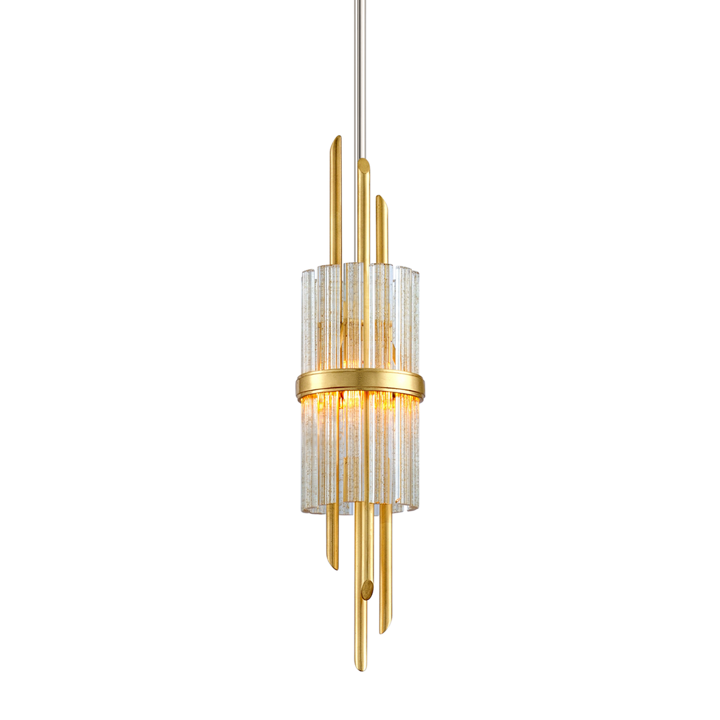 Symphony Pendant - Gold Leaf W Polished Stainless