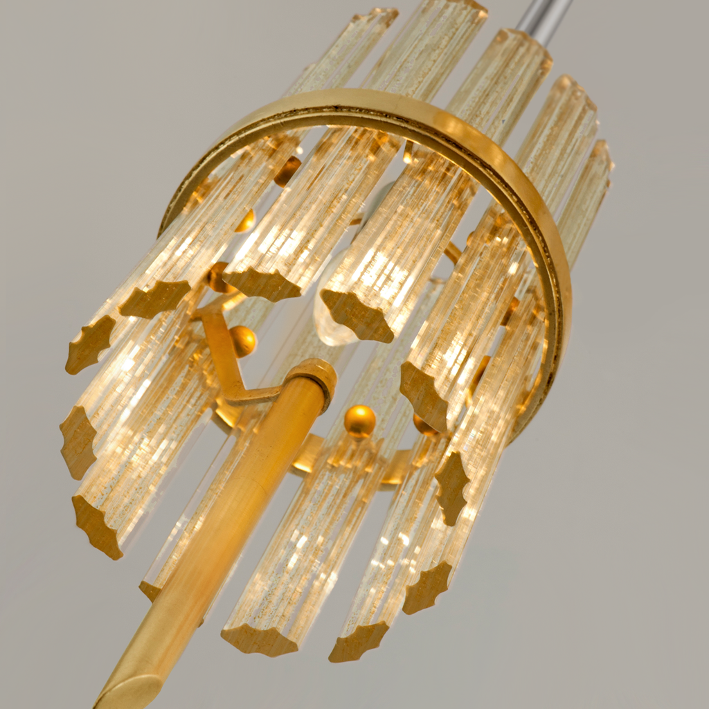 Symphony Pendant - Gold Leaf W Polished Stainless