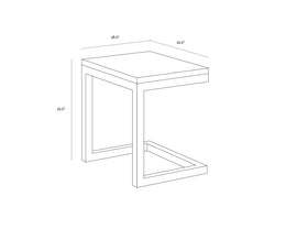 Geneve C-Shaped End Table