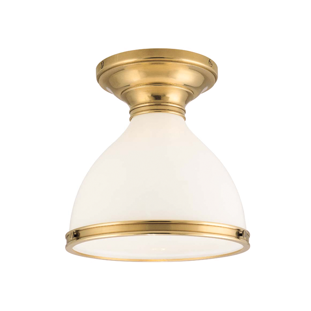 Randolph Semi Flush - Aged Brass