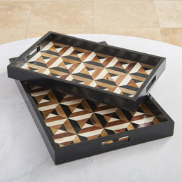 Triangle Marquetry Tray : Triangle Marquetry Tray (Large)