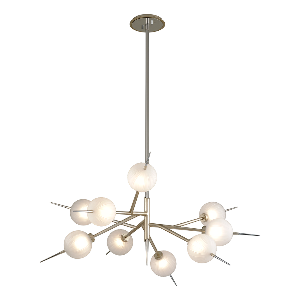 Tempest Chandelier 16" - Satin Silver Leaf