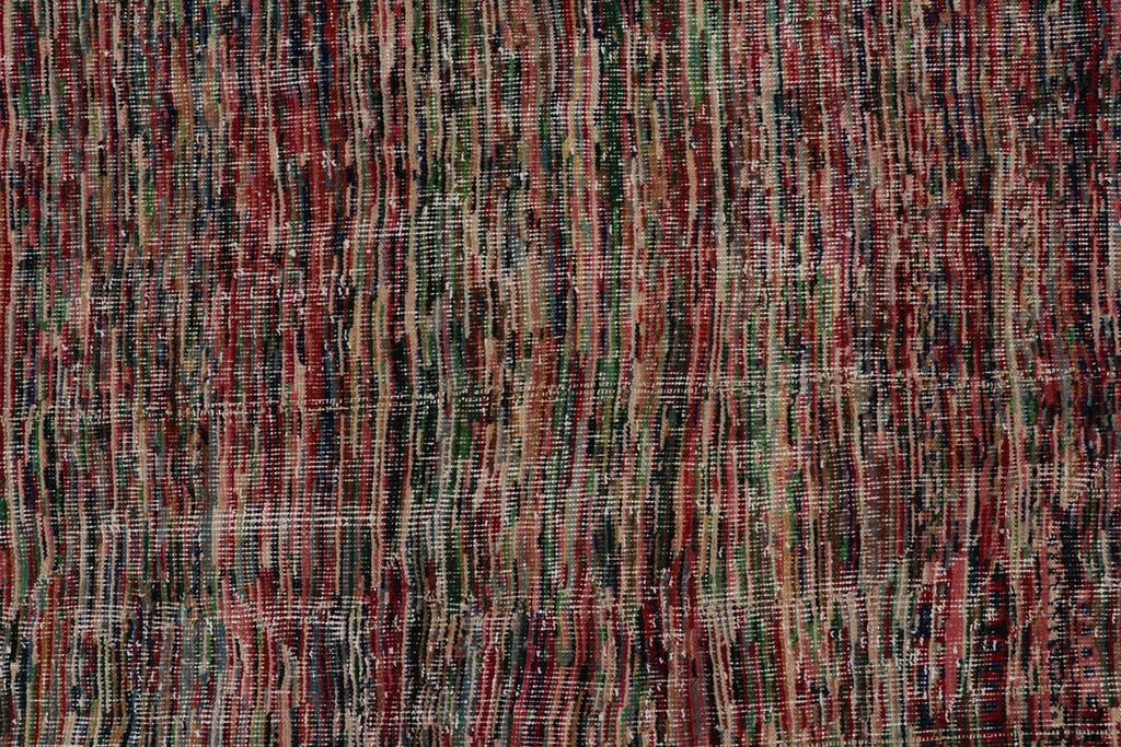 Vintage Distressed Zeki Muren Rug In Polychromatic Patterns