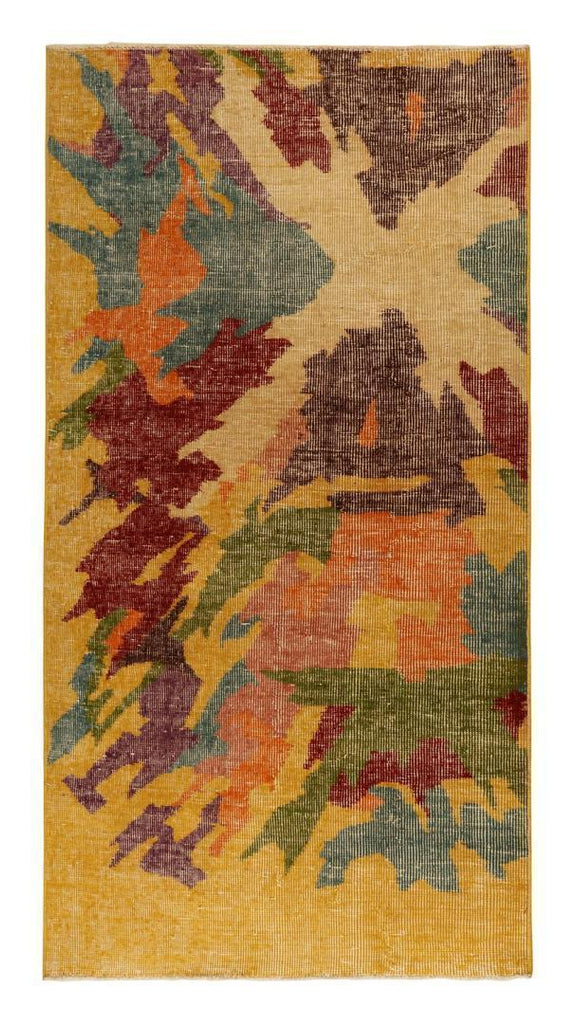 Vintage Zeki Muren Runner In Polychromatic Abstract Pattern