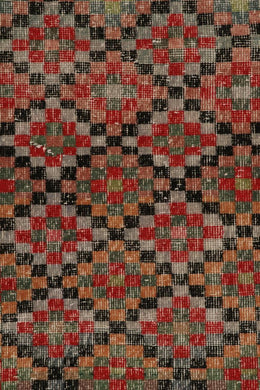 Vintage Zeki Muren Rug In Polychromatic Geometric Pattern 5x6