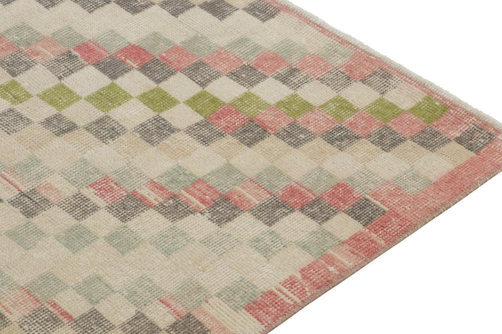 Vintage Zeki Muren Rug In Polychromatic Geometric Pattern 4×6