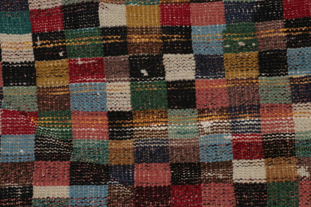 Vintage Zeki Muren Runner Rug In Polychromatic Geometric Pattern