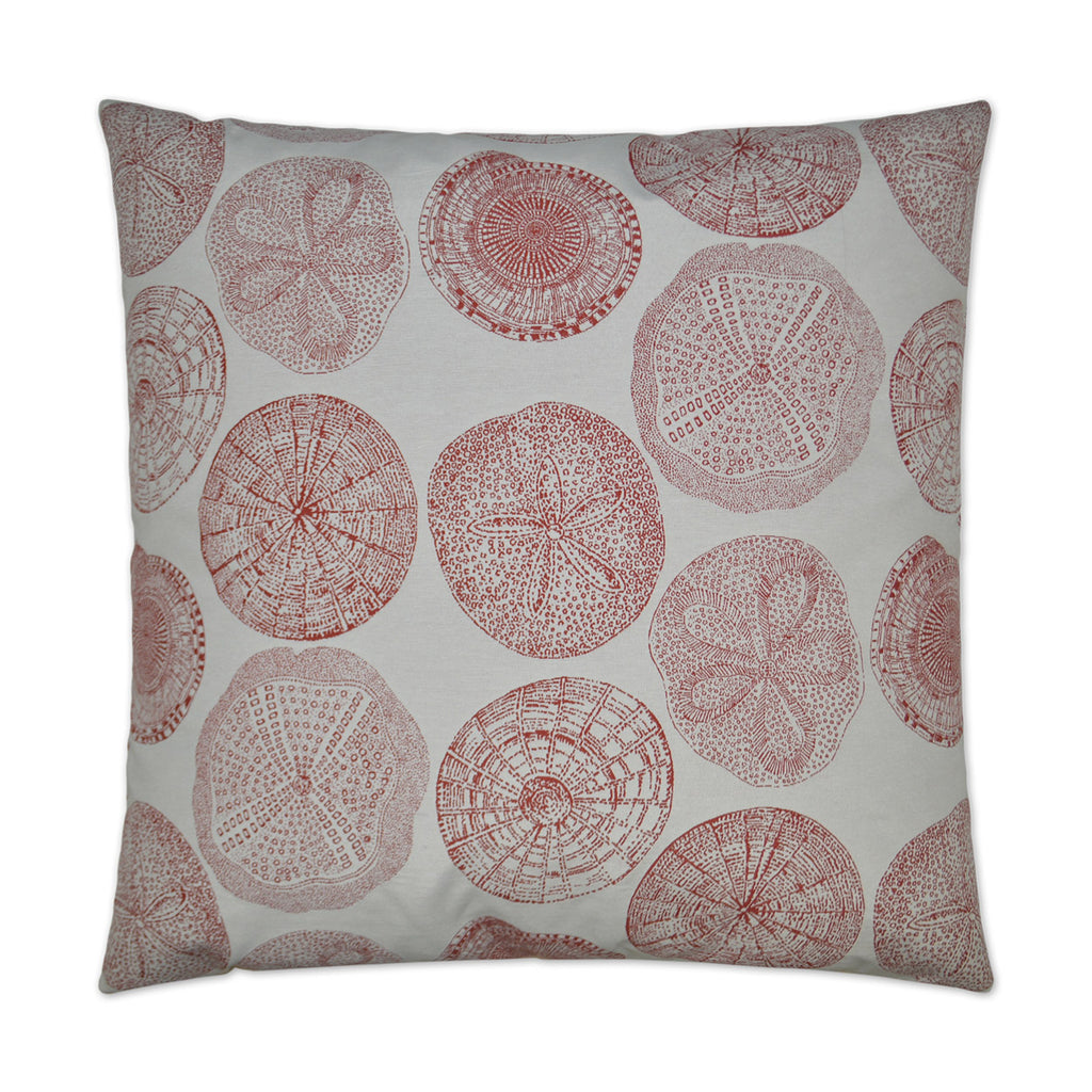 Sand Dollar Pillow - Red