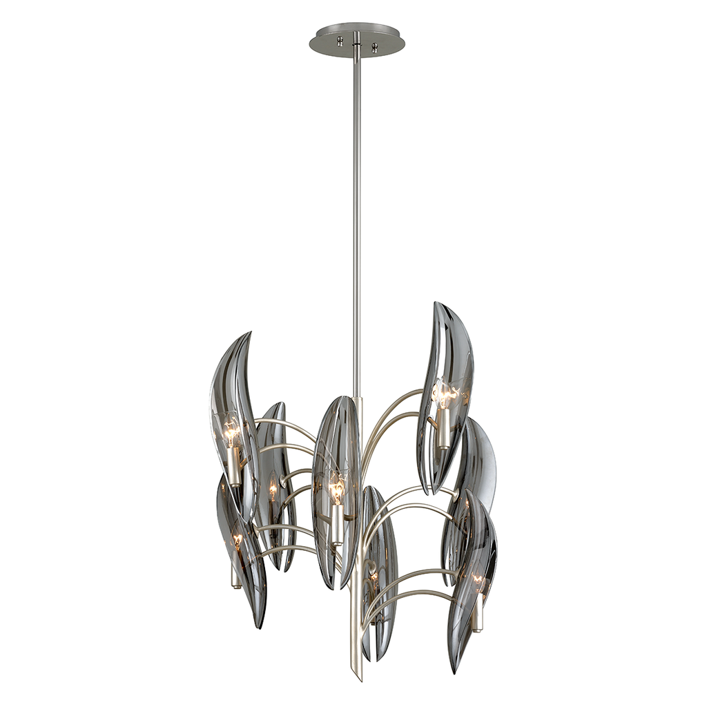 Sofia Chandelier 31" - Silver Leaf