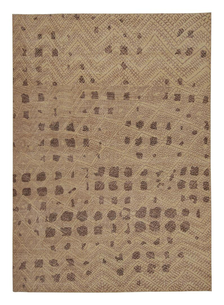 Oversized Moroccan Berber Rug With Beige-Brown Geometric Patterns