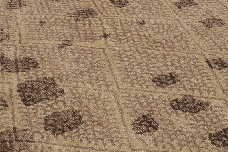 Oversized Moroccan Berber Rug With Beige-Brown Geometric Patterns