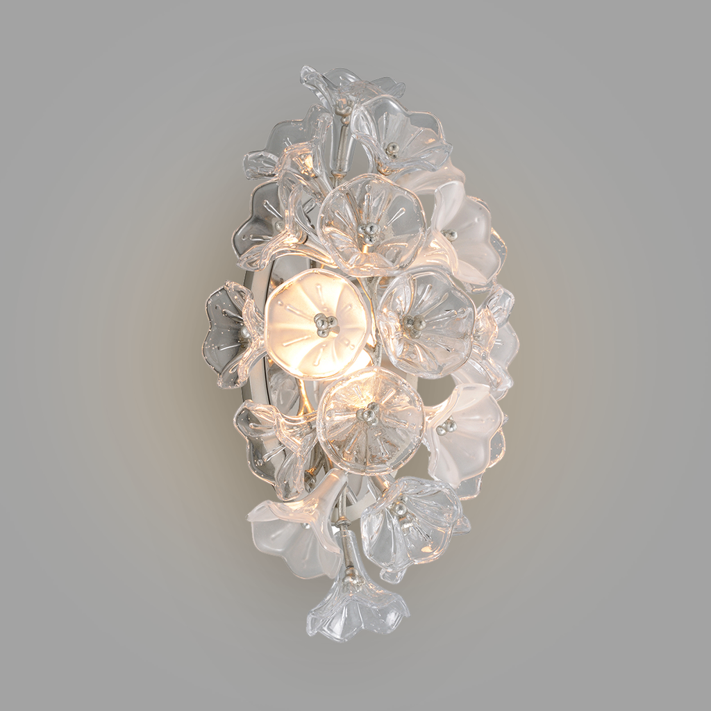 Jasmine Wall Sconce - Silver Leaf