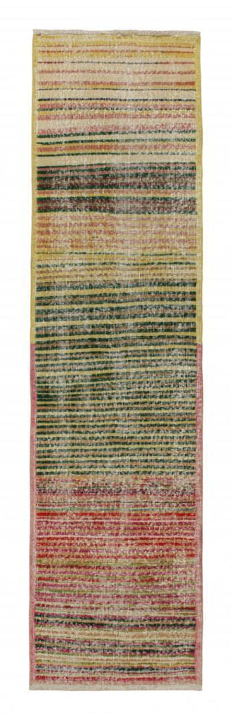 Vintage Zeki Muren Runner With Polychromatic Stripes