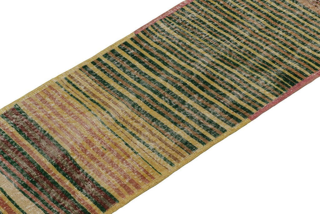 Vintage Zeki Muren Runner With Polychromatic Stripes