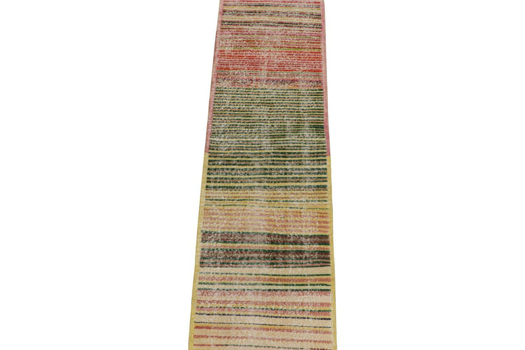 Vintage Zeki Muren Runner With Polychromatic Stripes