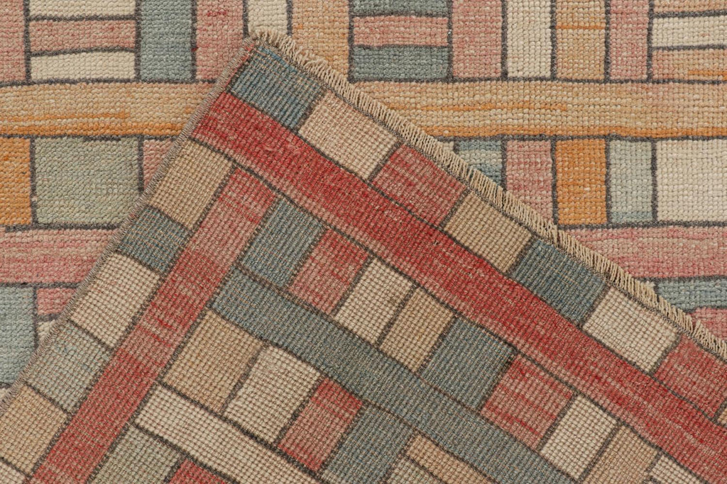 Vintage Zeki Muren Rug In Polychromatic Geometric Patterns 5x8