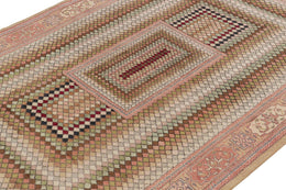 Vintage Zeki Muren Rug In Polychromatic Geometric Patterns 8x11