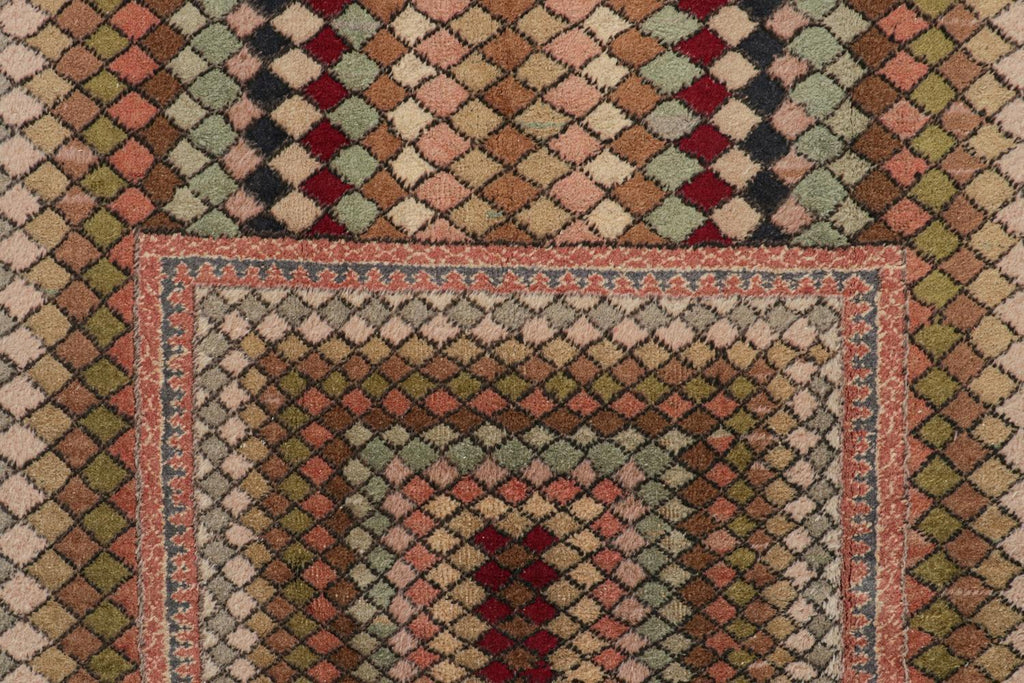 Vintage Zeki Muren Rug In Polychromatic Geometric Patterns 8x11