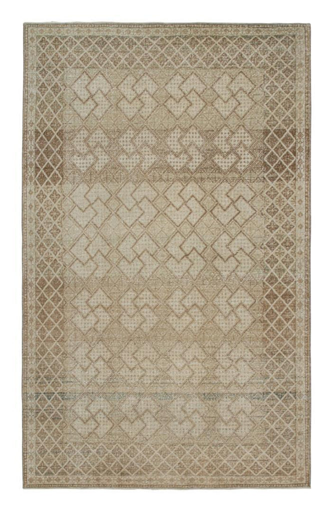 Vintage Zeki Muren Rug In Beige Brown Patterns