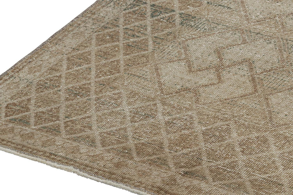 Vintage Zeki Muren Rug In Beige Brown Patterns