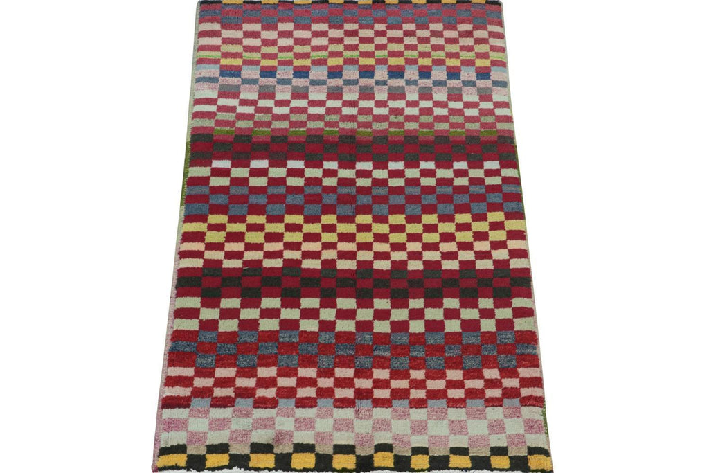 Vintage Zeki Muren Runner In Polychromatic Patterns