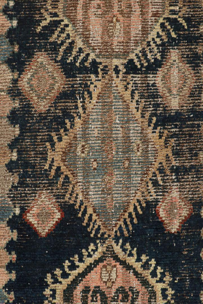 Vintage Qashqai Persian Gabbeh Runner With Medallion Patterns