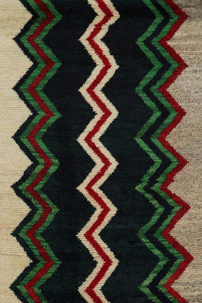 Vintage Qashqai Persian Gabbeh Runner With Chevron Patterns