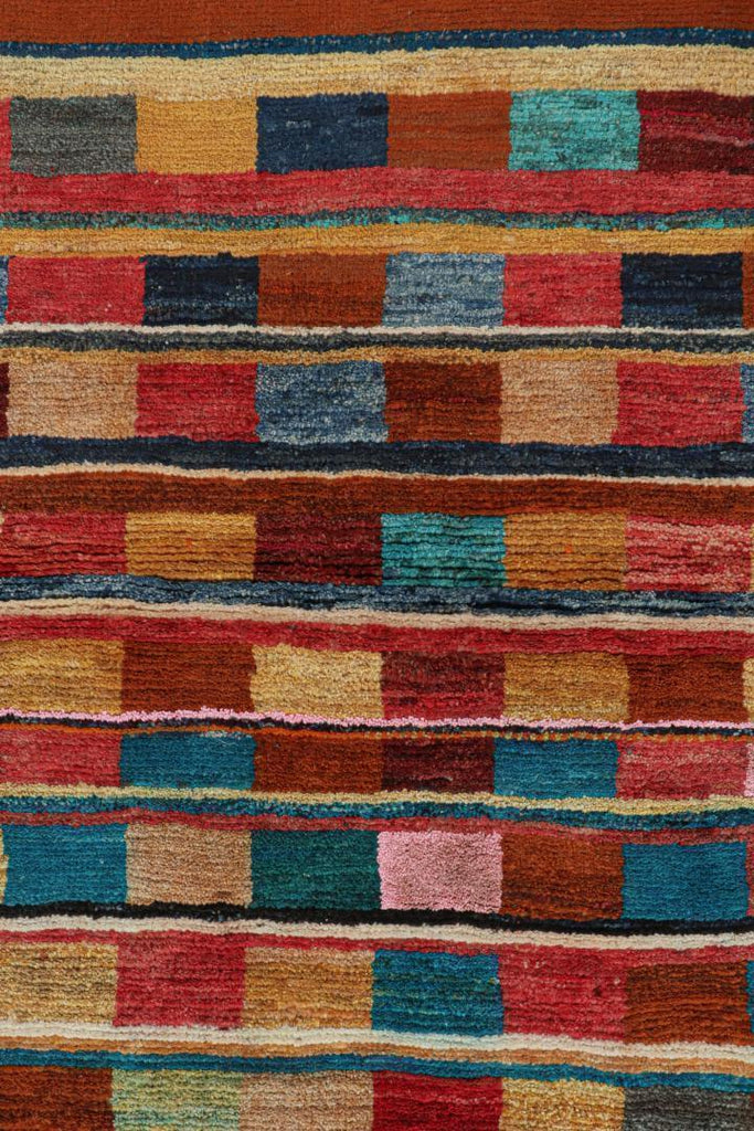 Vintage Qashqai Persian Gabbeh Runner In Polychromatic Patterns