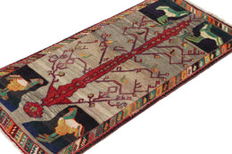 Vintage Persian Tribal Runner With Vibrant Pictorials