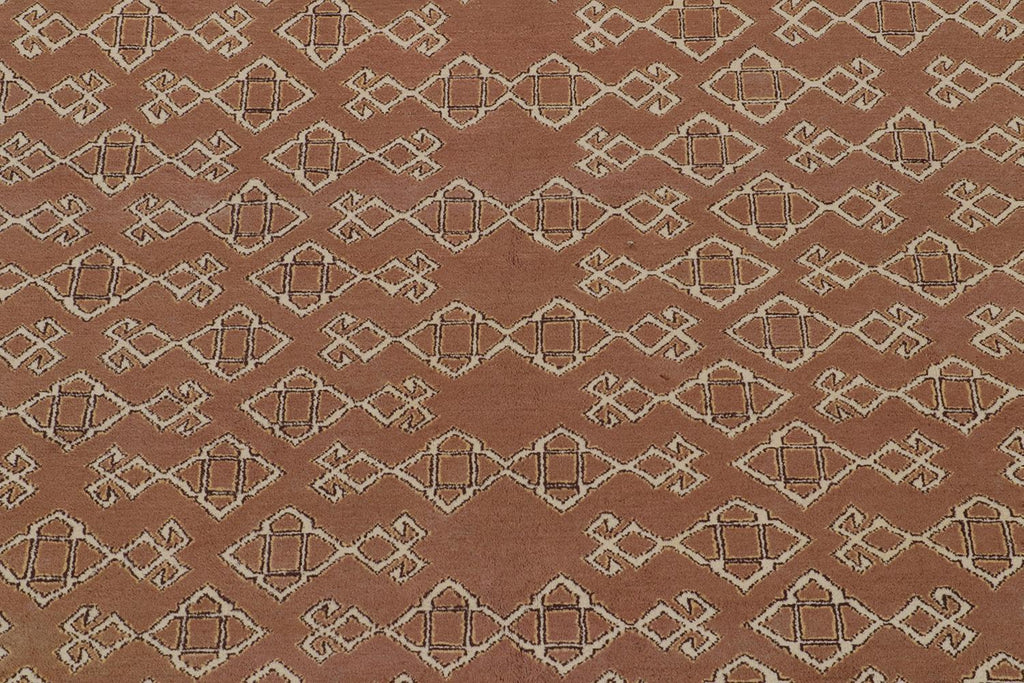 Vintage Hereke Rug In Brown With Beige Geometric Pattern