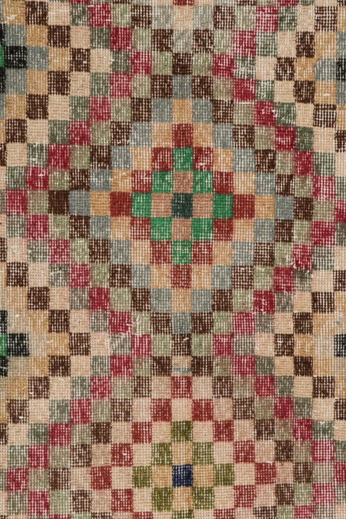 Vintage Zeki Muren Runner In Polychromatic Geometric Patterns