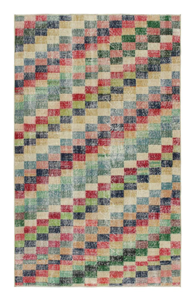 Vintage Zeki Muren Rug In Geometric Patterns