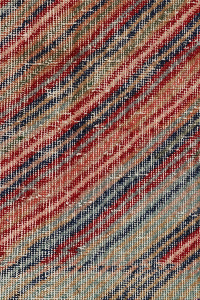 Vintage Zeki Muren Rug With Polychromatic Stripes