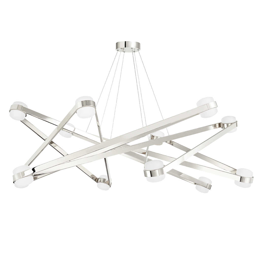 Orbit 12 Ligh Chandelier - Polished Nickel