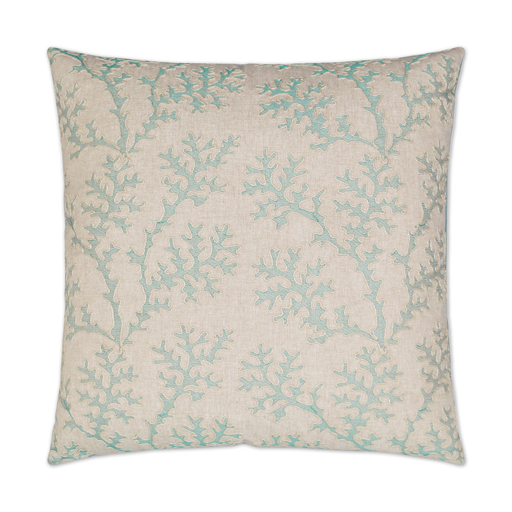 Coral Gardens Pillow - Aqua