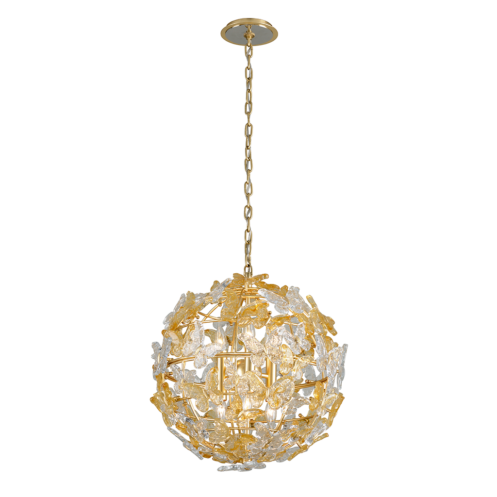 Milan Pendant 20" - Gold Leaf