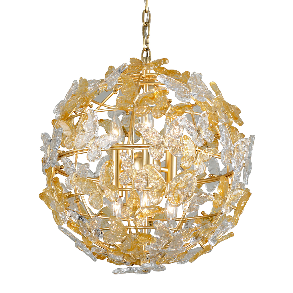 Milan Pendant 20" - Gold Leaf