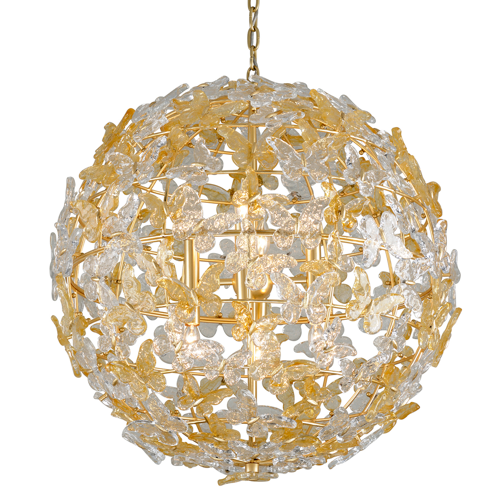 Milan Pendant 32" - Gold Leaf